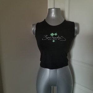 Vintage Irie Blue - Black "Barbados" Tank